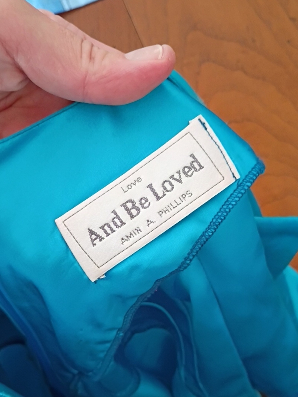 Amin Phillips 100% Silk Blue Teal Dress Size Extra Small - Picture 7 of 7